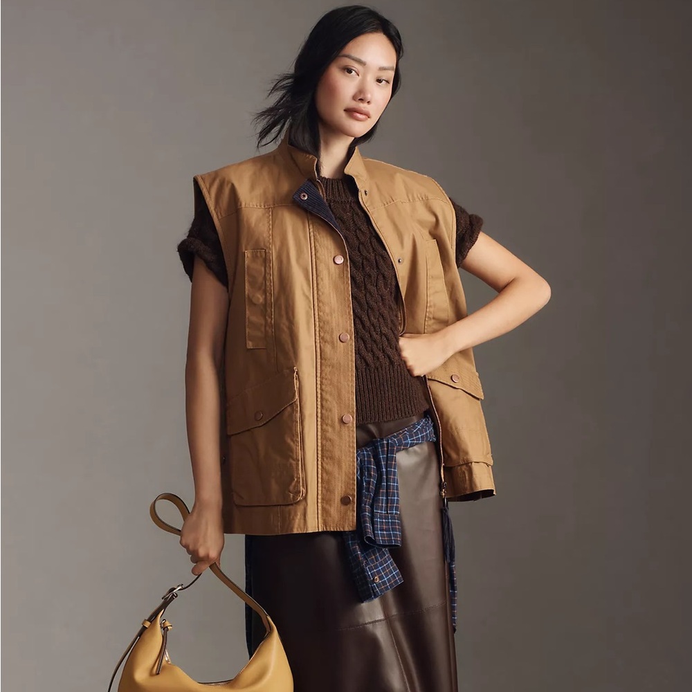 Pilcro waxed utility barn vest NWOT never worn